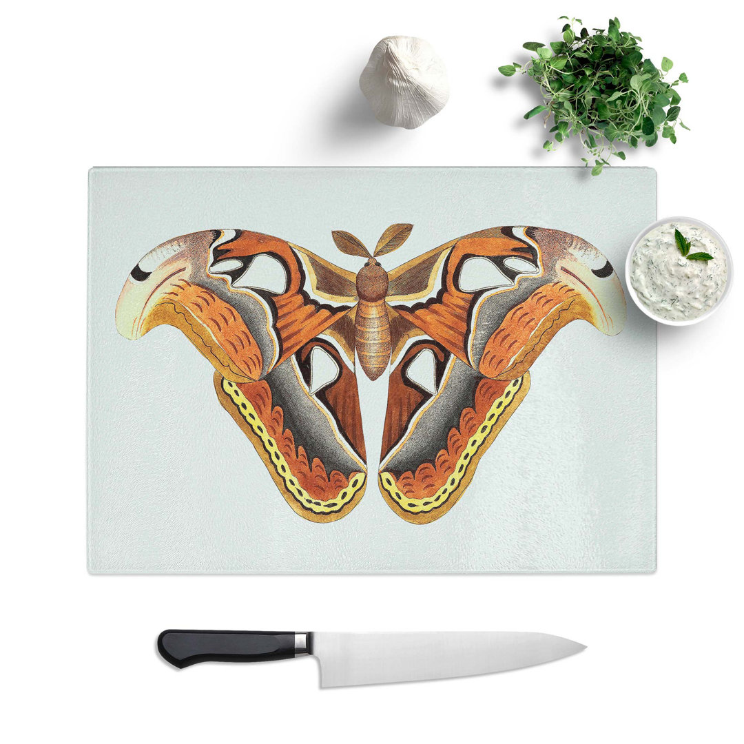 Tempered Glass Atlas Moth Chopping Board