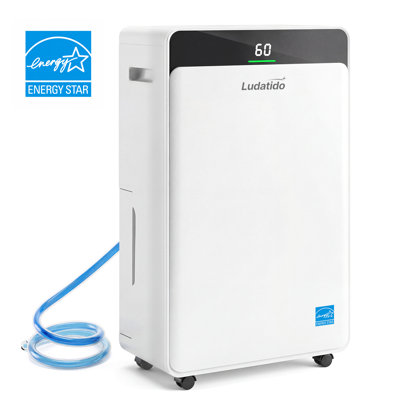 Déshumidificateur 5 000 pieds carrés à capacité énergétique de 80 pintes pour les sous-sols avec grand réservoir d'eau de 1,7 L