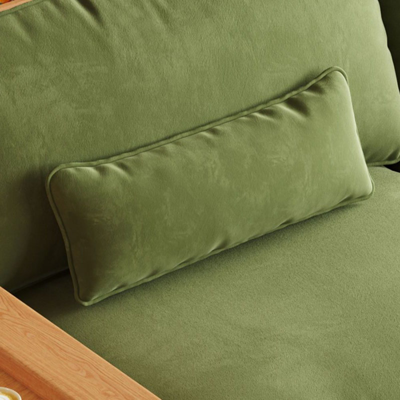 Canapé-lit modulaire en polyester vert avec rangement
