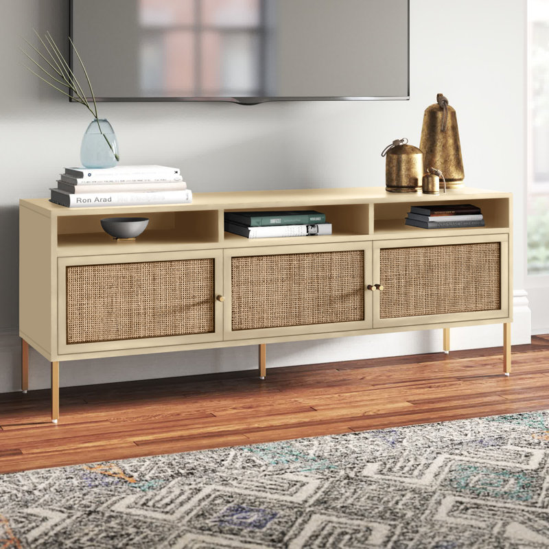 Cassi TV Stand for TVs up to 65", Buttermilk 