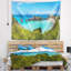 Tapisserie panorama en polyester de tabac avec accessoires suspendus inclus-28500340