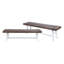 Bancs d'extérieur Carlisle, brun foncé sablé + blanc (ensemble de 2)-983353507