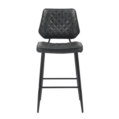 Garrick Real Leather Bar Stool