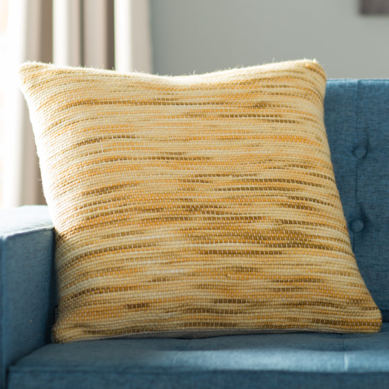 Coussin décoratif tissé serré Caines, Soleil toscan