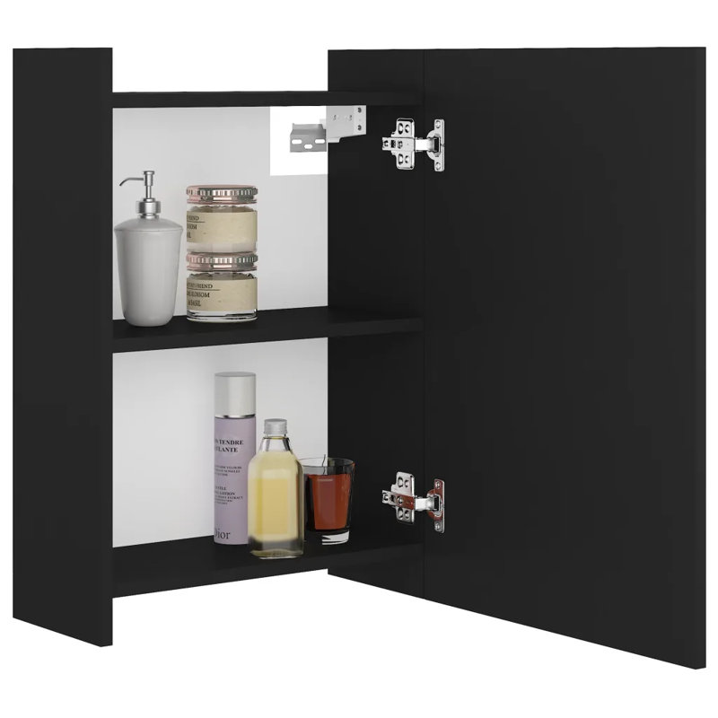 Adiza Bathroom Cabinet, High Gloss Black