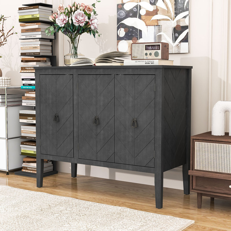 Buffet de rangement avec tablette réglable, Brun