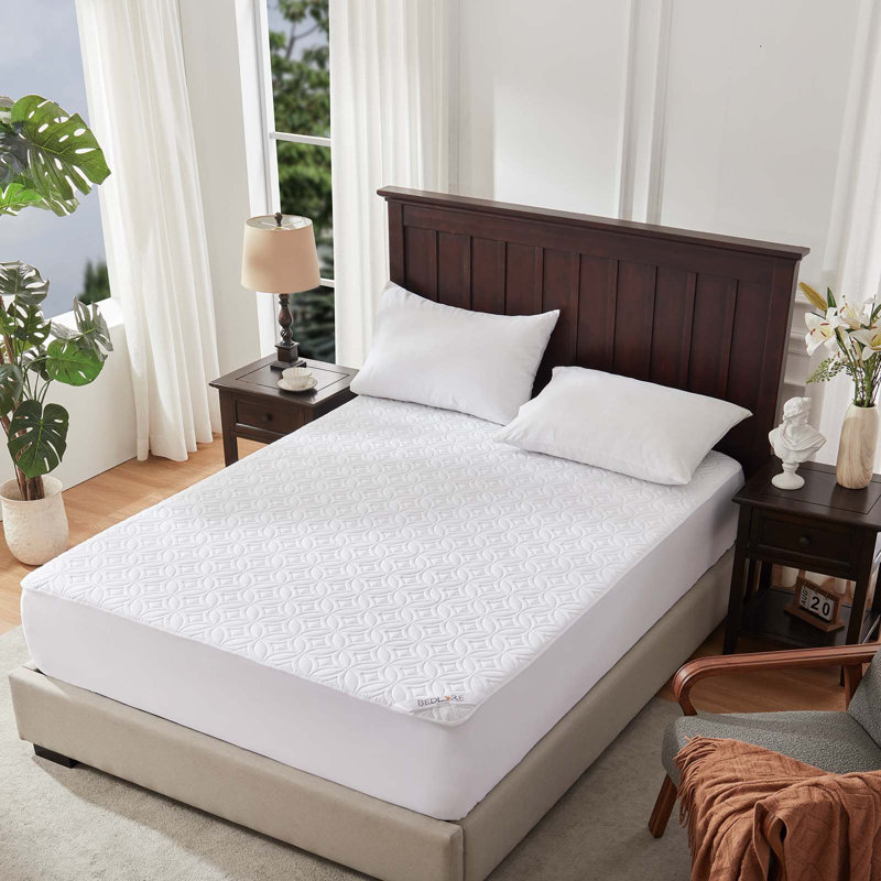BEDLORE® Noiseless Waterproof Mattress Protector, Hypoallergenic Quilted Washable Mattress Cover, Breathable Mattress Pad with 15-40cm Deep Pocket