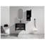 Meuble-lavabo mural 24 po avec lavabo en céramique et armoire d'appoint 24 po noir ou blanc