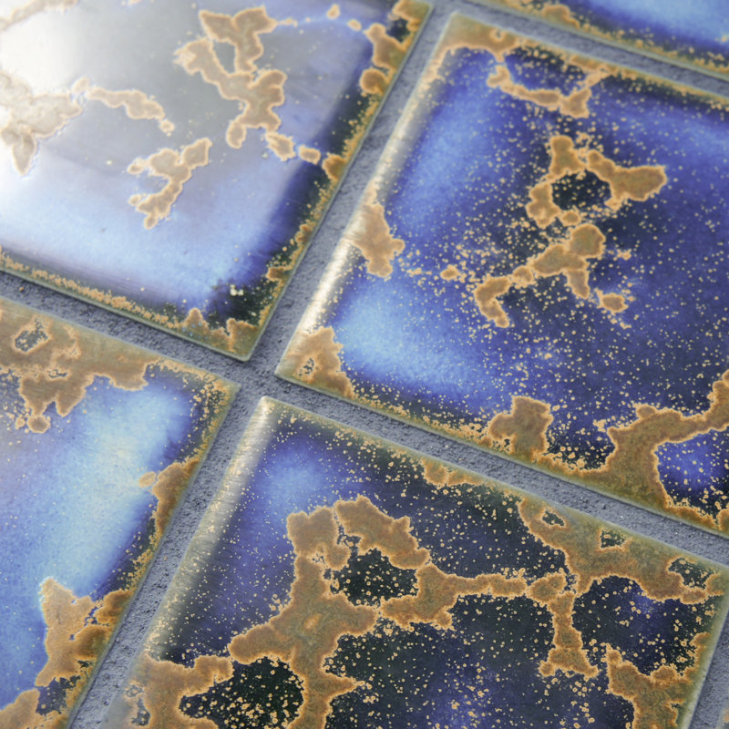 Channel Terra Azure Mega Square 12-1/4" x 12-1/4" Porcelain Mosaic Floor and Wall Tile
