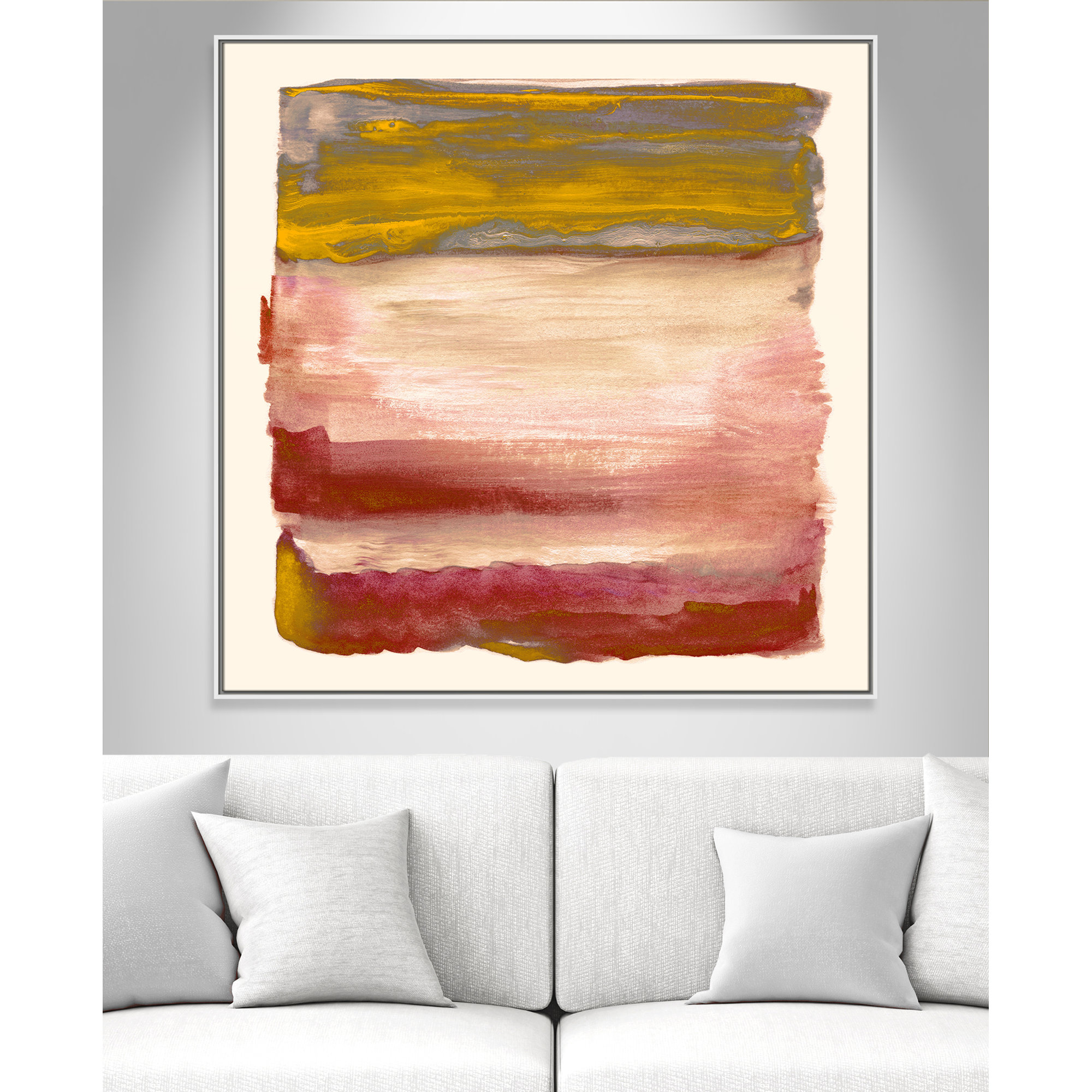 Yellow Sky I Print by Nan, 46.5" H x 46.5" W, White