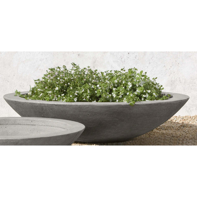 Planteur De Pot De Pierre Moulée Zen, Graystone, Petit