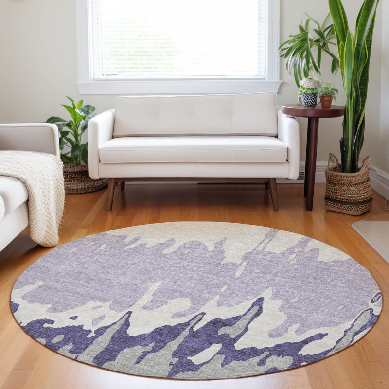  Chayden Area Rug with Non-Slip Backing, Round 8'