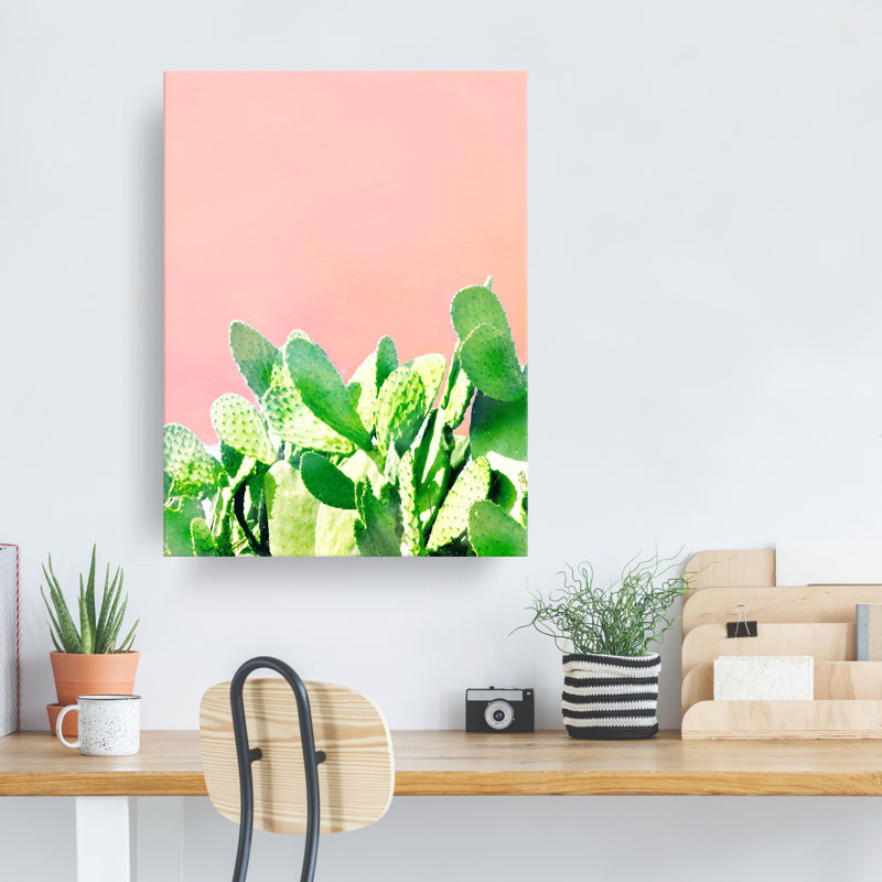 « heat montée », impression sur toile succulent, H 16 po x l 12 po x P 1,5 po, Toile tendue