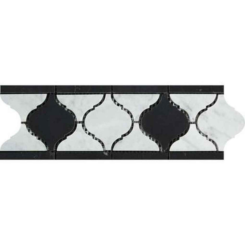 Blanc Carrara, Noir poli