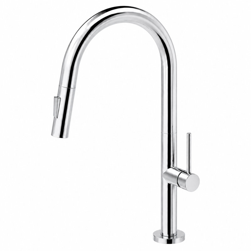Robinet de cuisine chromé à bec rétractable, MOOChi-II