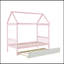 Structure de lit simple en bois massif avec lit gigogne simple, aucun sommier requis-2120521046