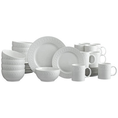 Service de table en porcelaine 32 pièces, service pour 8 Sylvia