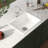 Oslo 24"W x 18.5"D White Single Bowl Fireclay Undermount/Drop-In Kitchen Sink with Basket Strainer and Bottom Grid 