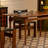 Retro Solid Boxwood Rectangular Dining Table-849977476