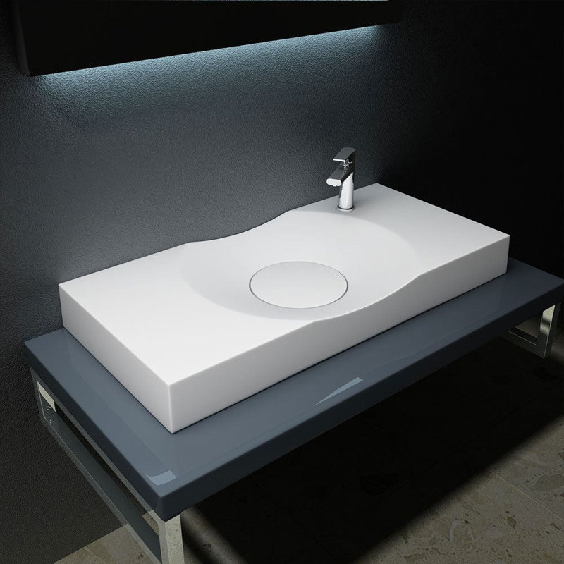 Durovin Bathrooms 480mm L x 1000mm W Natural Engineered Stone Rectangular Sink