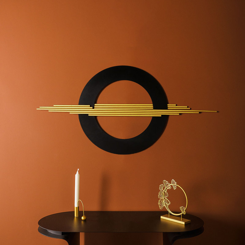Geometa 3D Modern Metal Wall Decor (Hangable Horizontally or Vertically)