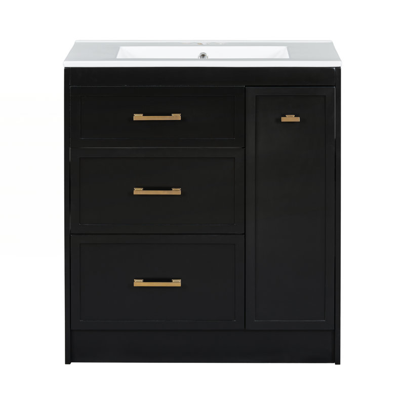 30" Bathroom Vanity Set, Black