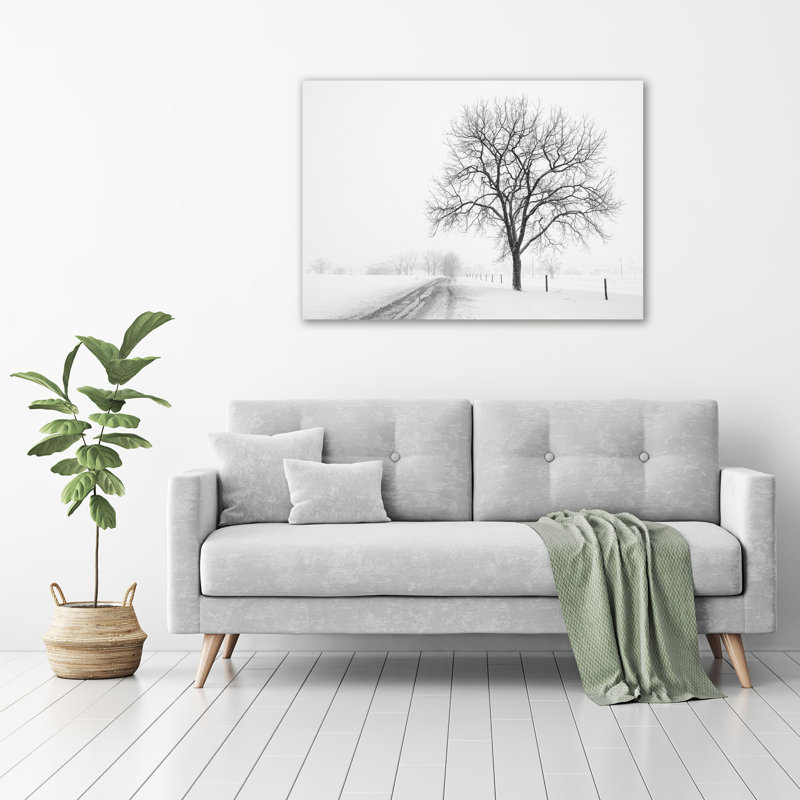 Snow Path Landscape - Wrapped Canvas Print, 70 cm H x 100 cm W