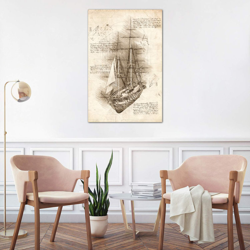 Old Sailing Ship Barque by Cornel Vlad - Wrapped Canvas Print, 101.6 cm H x 66.04 cm W x 3.175 cm D
