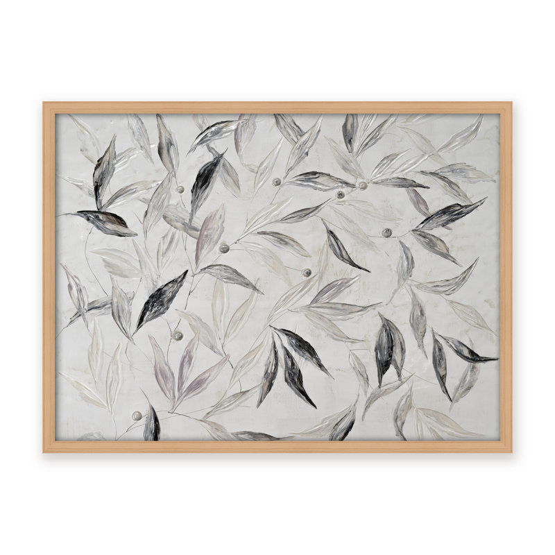 Art mural "Soft Descent" inspiré de la nature par Karen Biery, Framed Matted Print, 30" H x 40" W x 1.125" D, White