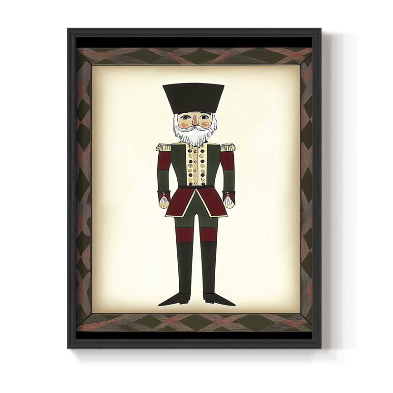 «Christmas Holiday Art CXVI», reproduction d'art encadrée - bois massif, Noir, noir, noir, noir, H 21 po x l 17 po