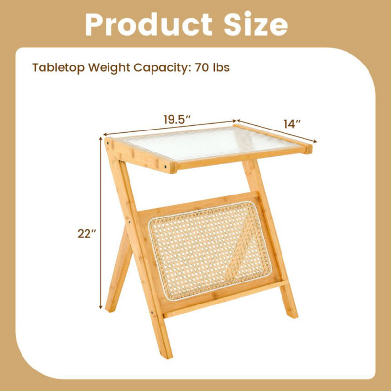 Table de bout Arnice, Naturel