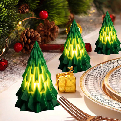 Décoration de Noël table de décoration de bureau tridimensionnelle lumineuse