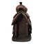 Figurine décorative de selle western, centre de table, similicuir travaillé, accents turquoise, 33 cm (L)
