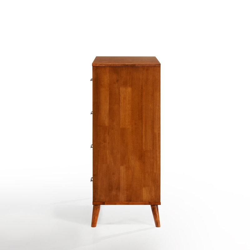 Commode haute 5 tiroirs Imre Mid Century, Walnut
