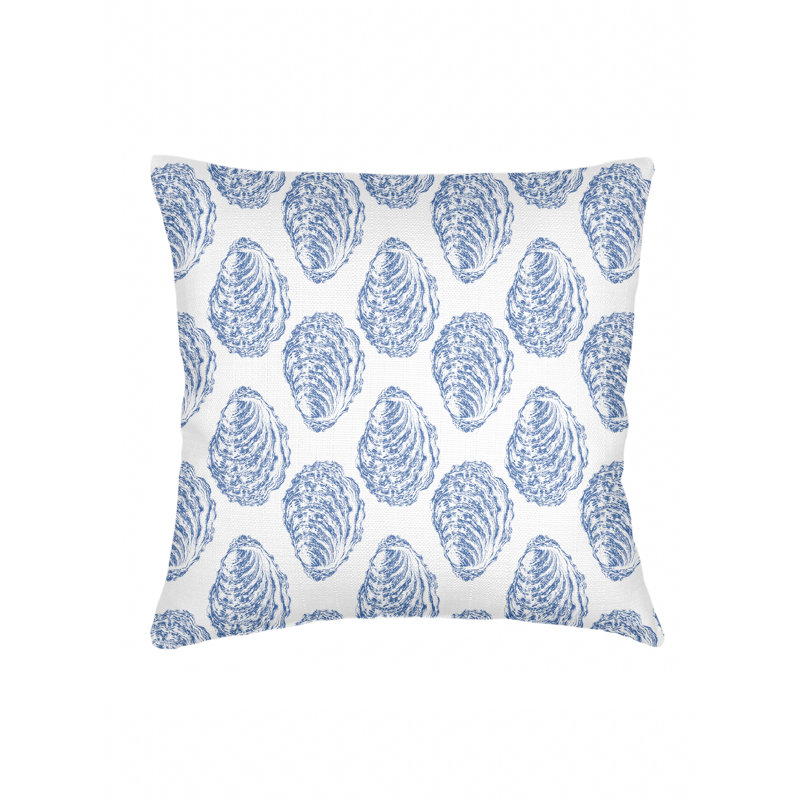 Printed Pillows Linen Pillow Cover & Insert, Blue, Rectangle 14" H x 20" W, Pillow Cover Only - No Insert