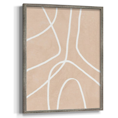 Clean Contour III Framed Print - Solid Wood