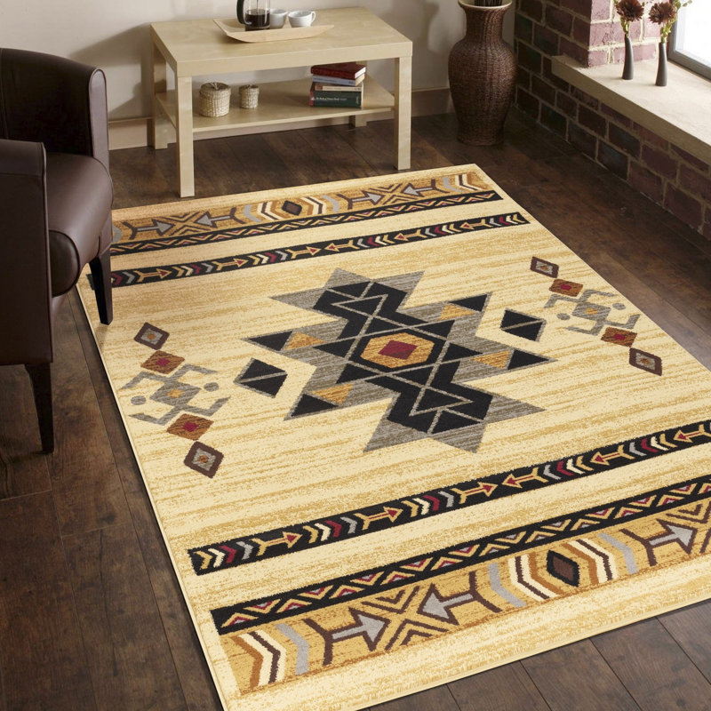 Tapis en polypropylène crème 2 pi x 3 pi, teint, pour tapis de jeux 24 po 36 po, idéal pour la décoration de bureau