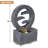 26.77"H Gray Circular Polyresin Outdoor Water Fountain with LED Light