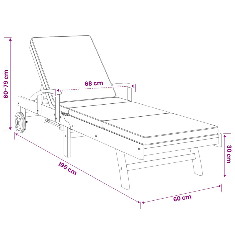 Outdoor Lounge Chair, Cream