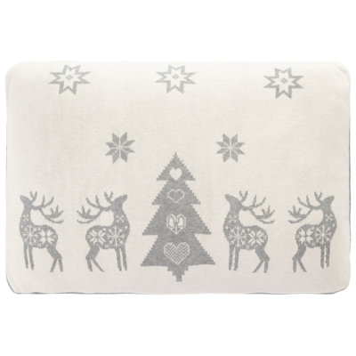 Cotton Reversible Throw Pillow