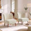 Chaise d'appoint moderne en velours avec dossier fleuri capitonné-985876538