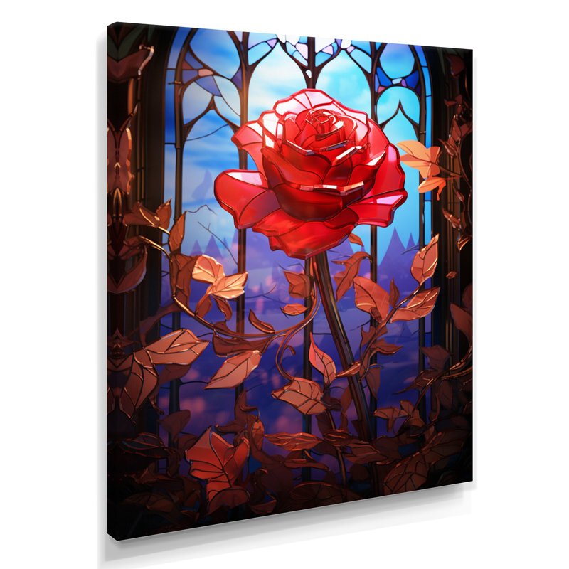 Église Saint-Rose rouge avec art mural, Toile tendue, H 40 po x l 30 po x P 1,5 po