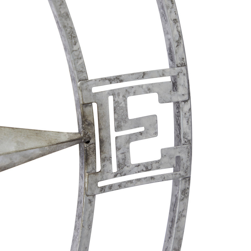 Silver and Copper Metal Compass Wall Sculpture, 35"