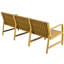 Ensemble de patio 5 pièces comprenant un canapé 3 places, 2 chaises, des tables basses, jaune, léger, montage rapide et facile, gain de place grâce à son système d'emboîtement, sièges respirants, mobilier de conversation intérieur/extérieur : polypropylène.