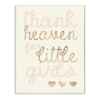 «Thank Heaven For Little Girls Sequin», art sur toile surdimensionné