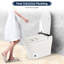 Toilette intelligente à siège chauffant, toilette monobloc avec chasse d'eau automatique, capteur de pied bleu nuit, commande à bouton, chasse d'eau en cas de panne de courant, couvercle à fermeture en douceur, siège de salle de bain blanc, fonction 