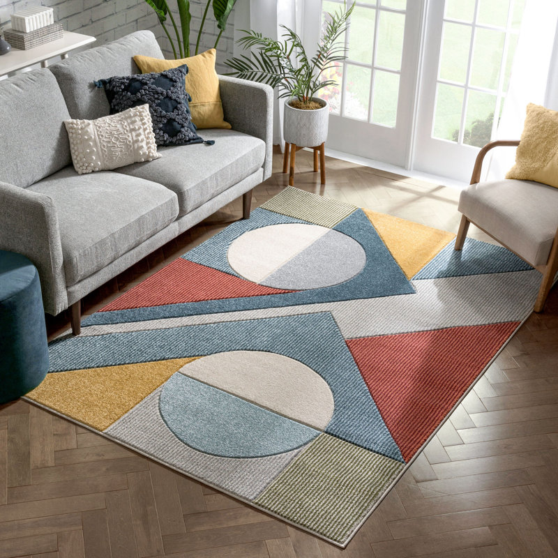 Geometric Area Rug, Rectangle 120 x 160 cm