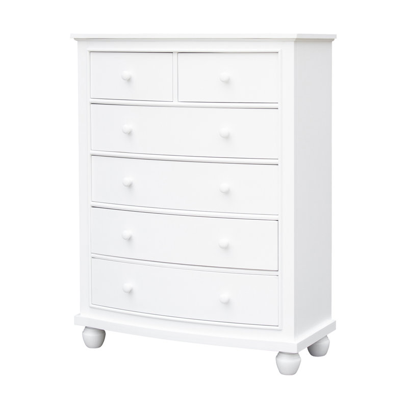 Seery Six Drawer Chest, White