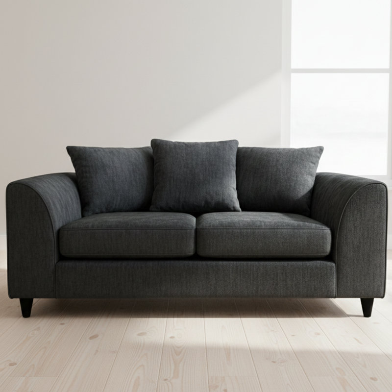 2 Seater Chenille Sofa, Grey