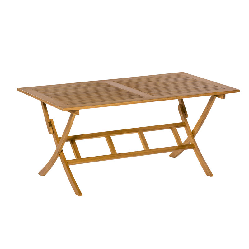 Brittini 4 - Person Wood Patio Dining Set with Rectangular Table